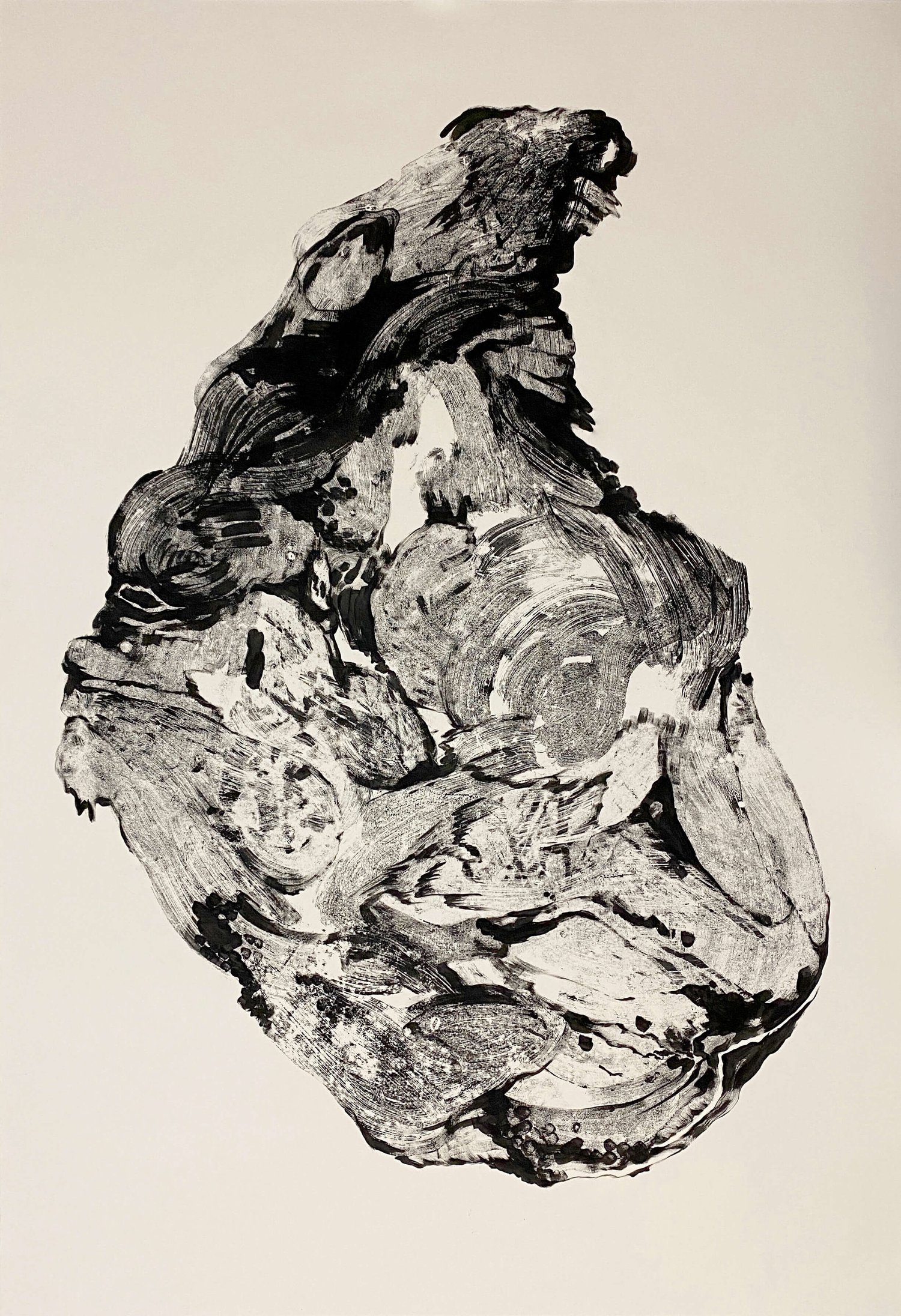 Castaway — woodblock print